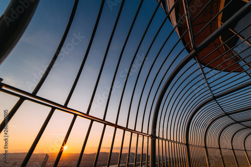 Photography famous observation deck in Vienna, Austria