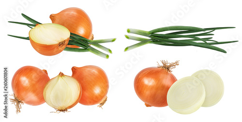 Fototapeta Naklejka Na Ścianę i Meble -  Onions isolated on white background