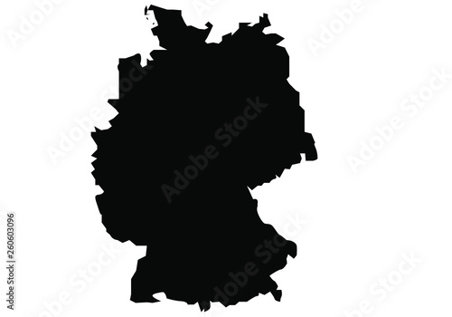 map of Germany black