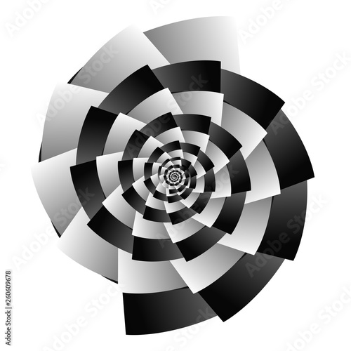 Curls and spirals,mesmerizing and hypnotic background. Surrealism. Psychology and philosophy, a poster for printing. Black and white fractal background. Escher style. Images in the style of optical v