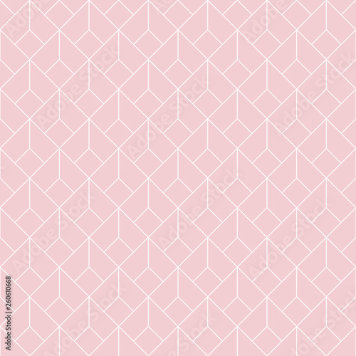 Art Deco Seamless Pattern - Repeating pattern design with art deco motif in pink and white