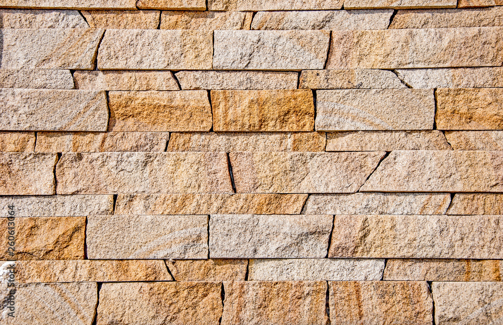 Fototapeta premium Background texture of a stone. Decorative front stone.