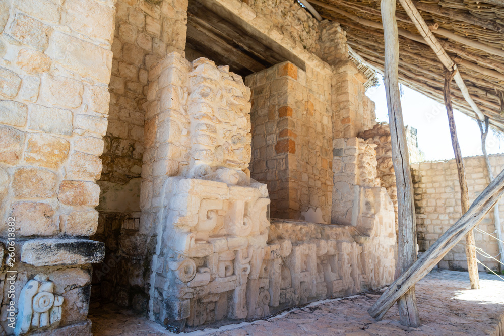 Ancient Maya city of Ek Balam. Acropolis, the largest structure at Ek Balam ruins, archaeological zone of the ancient Mayan civilization, Yucatan, Mexico Ancient Maya city of Ek Balam. Acropolis, the largest structure at Ek Balam ruins, archaeological zone of the ancient Mayan civilization, Yucatan, Mexico