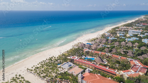 Luxury tropical resort with white sand. Aerial view © Irina