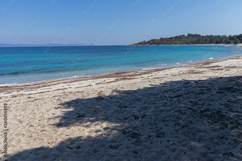 Amazing view of Xenia Golden Beach at Kassandra Peninsula, Chalkidiki, Central Macedonia, Greece