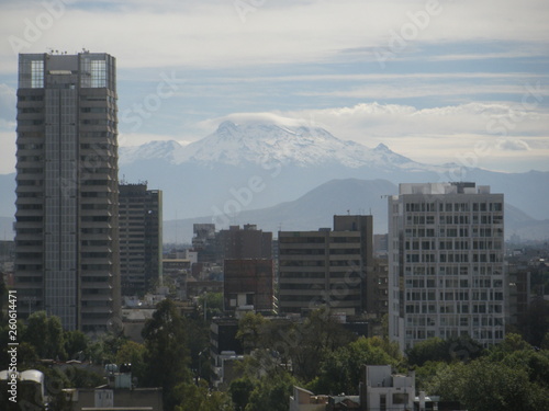 Mexico city views, volcanos. Popocatepl, Izztlazihuatl (ID: 260614471)