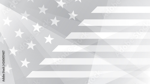 Independence day abstract background with elements of the american flag in gray colors