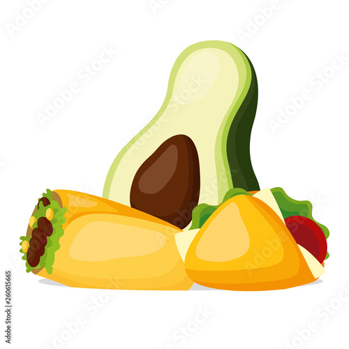 avocado burrito taco
