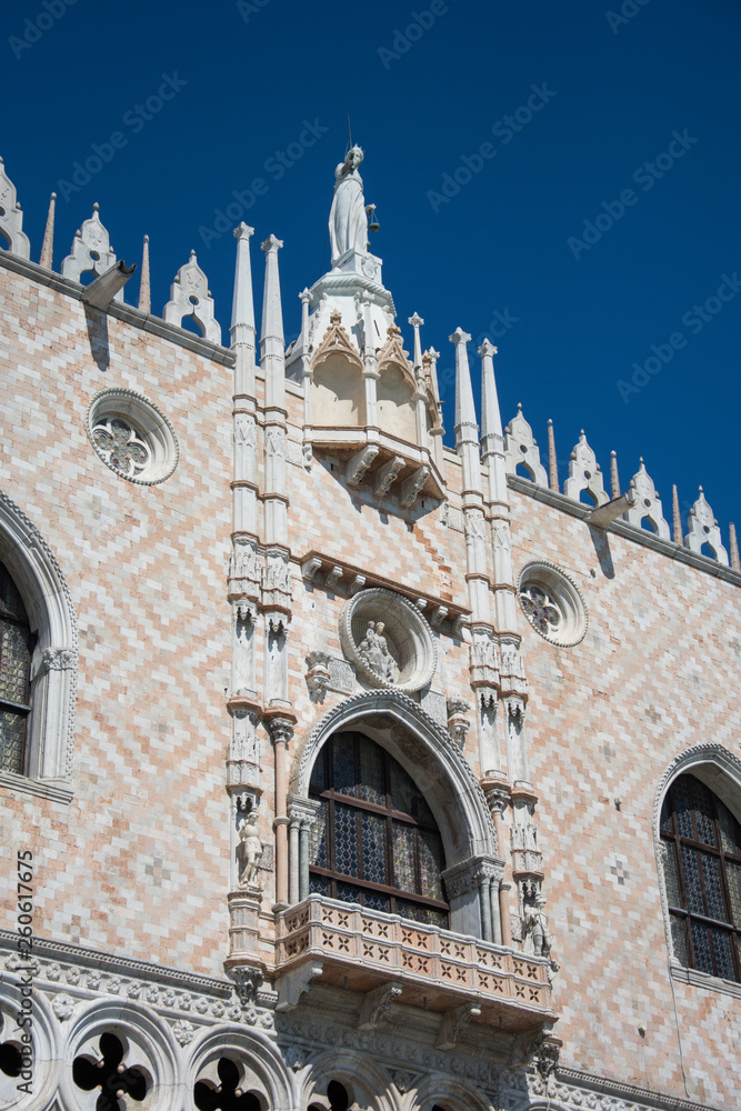 Facade of Doge palace,Palazzo Ducale (Doge's Palace) in Venice, Italy