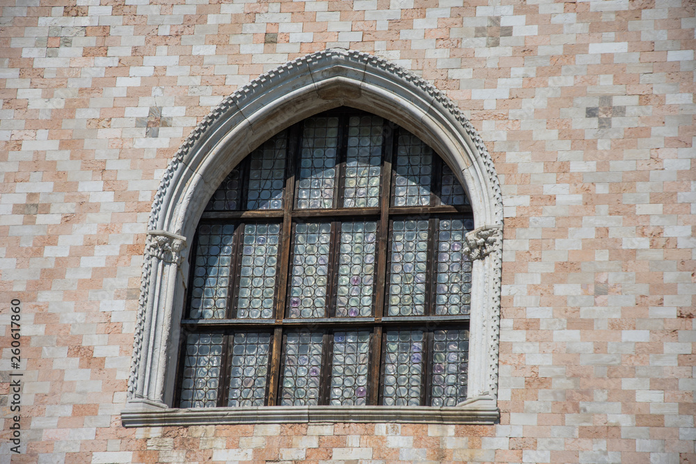 Obraz premium Architectural detail of Doge's palace in Venice,ITALY,2019