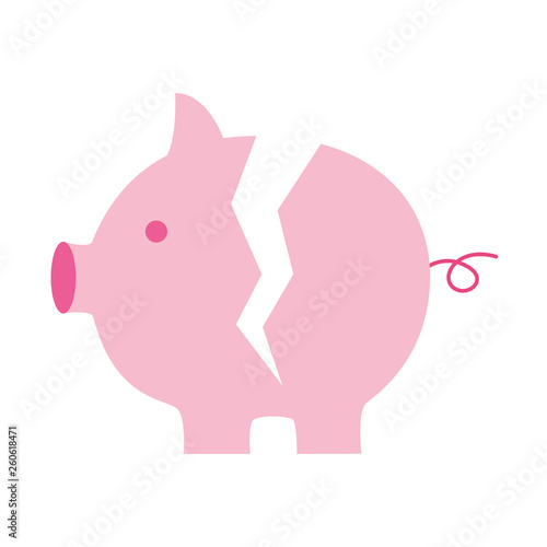 broken piggy bank