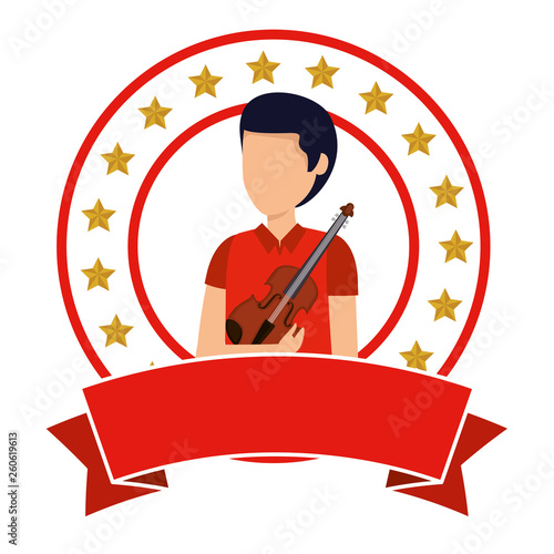 professional violinist avatar character