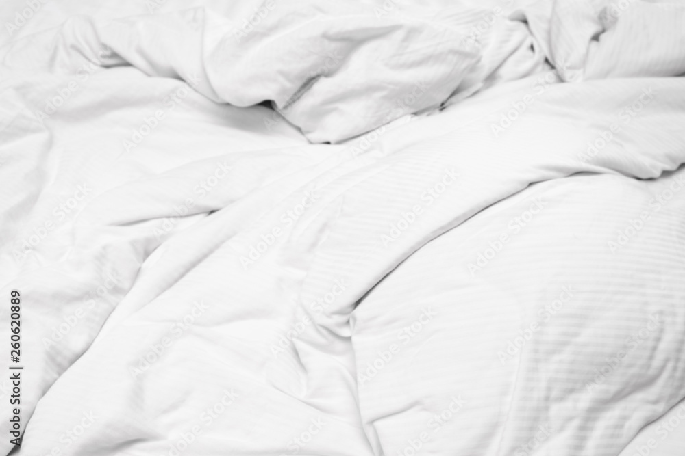 White delicate soft background of fabric or bedding sheet White delicate soft background of fabric or bedding sheet