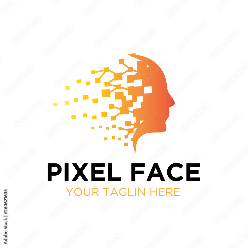 mind pixel logo designs