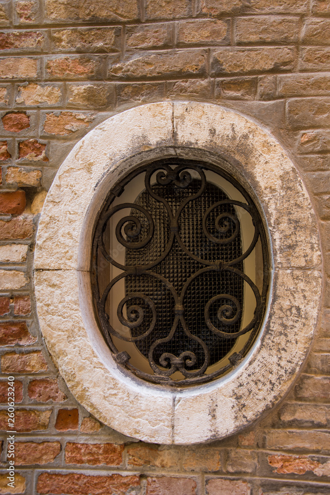 Venice , Italy,architectural details, old window , 2019