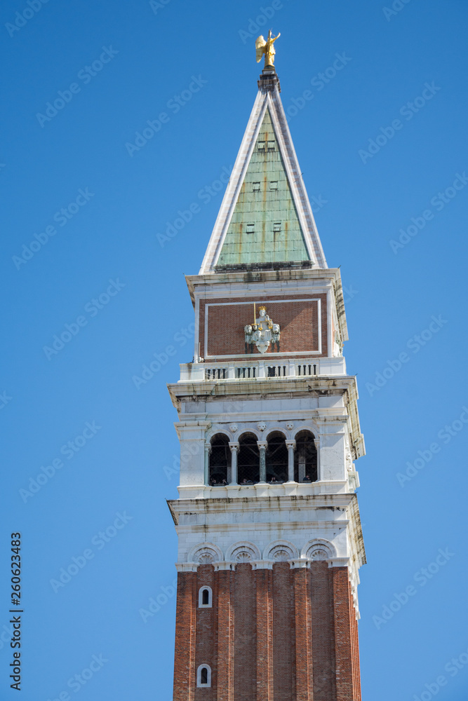 Bell tower (Campanile) at St Mark square,Venice, Italy, 2019