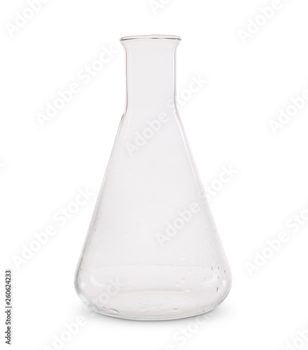 Isolated laboratory flask with clipping path