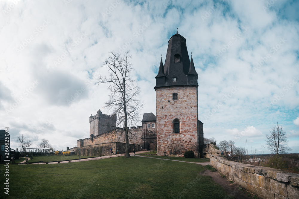 Batterieturm tower in the fortified wall of Bentheim castle, Germany, Lower Saxonia Batterieturm tower in the fortified wall of Bentheim castle, Germany, Lower Saxonia