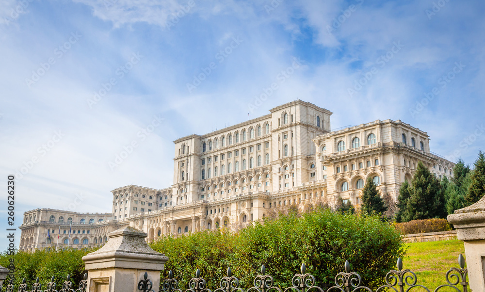 The Palace of the Parliament in Bucharest, Romania.