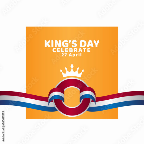 King's Day Celebrate Vector Template Design Illustration photo