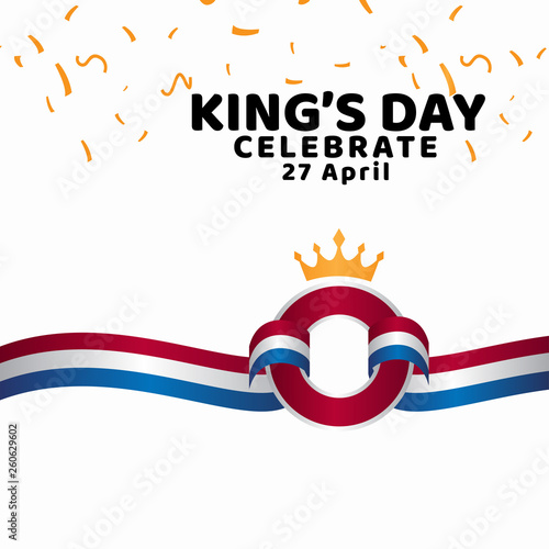 King's Day Celebrate Vector Template Design Illustration photo