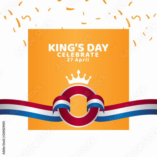King's Day Celebrate Vector Template Design Illustration