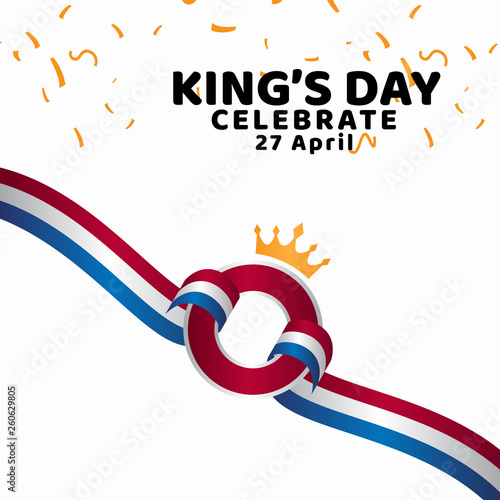 King's Day Celebrate Vector Template Design Illustration