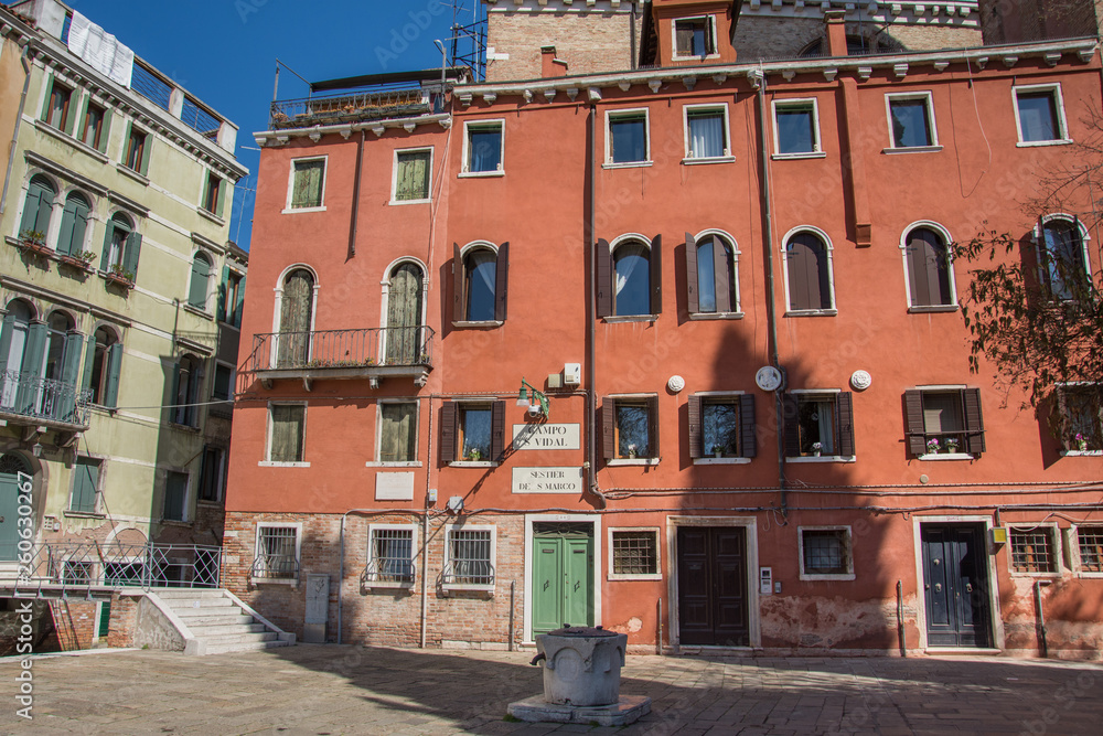 Venice city center - ,201s and medieval buildings of the San Marco district ,2019 Venice city center - ,201s and medieval buildings of the San Marco district ,2019