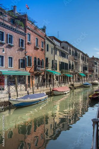 Canale di Santa Maria Maggiore to Fondamenta Minotto, Venice, Italy,march, 2019 photo