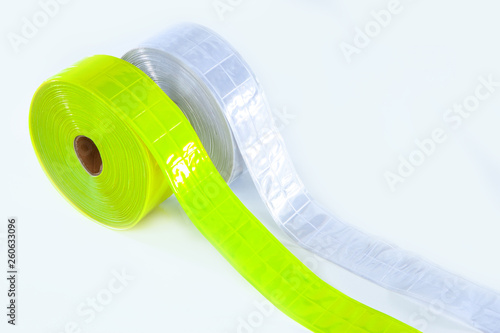 Reflective tape. Ribbon for...