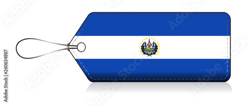 Elsalvador  flag label, Tag of product Made in Elsalvador