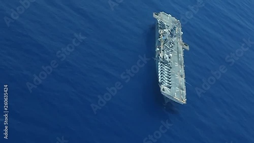 Aerial view of aircraft carrier 1 photo
