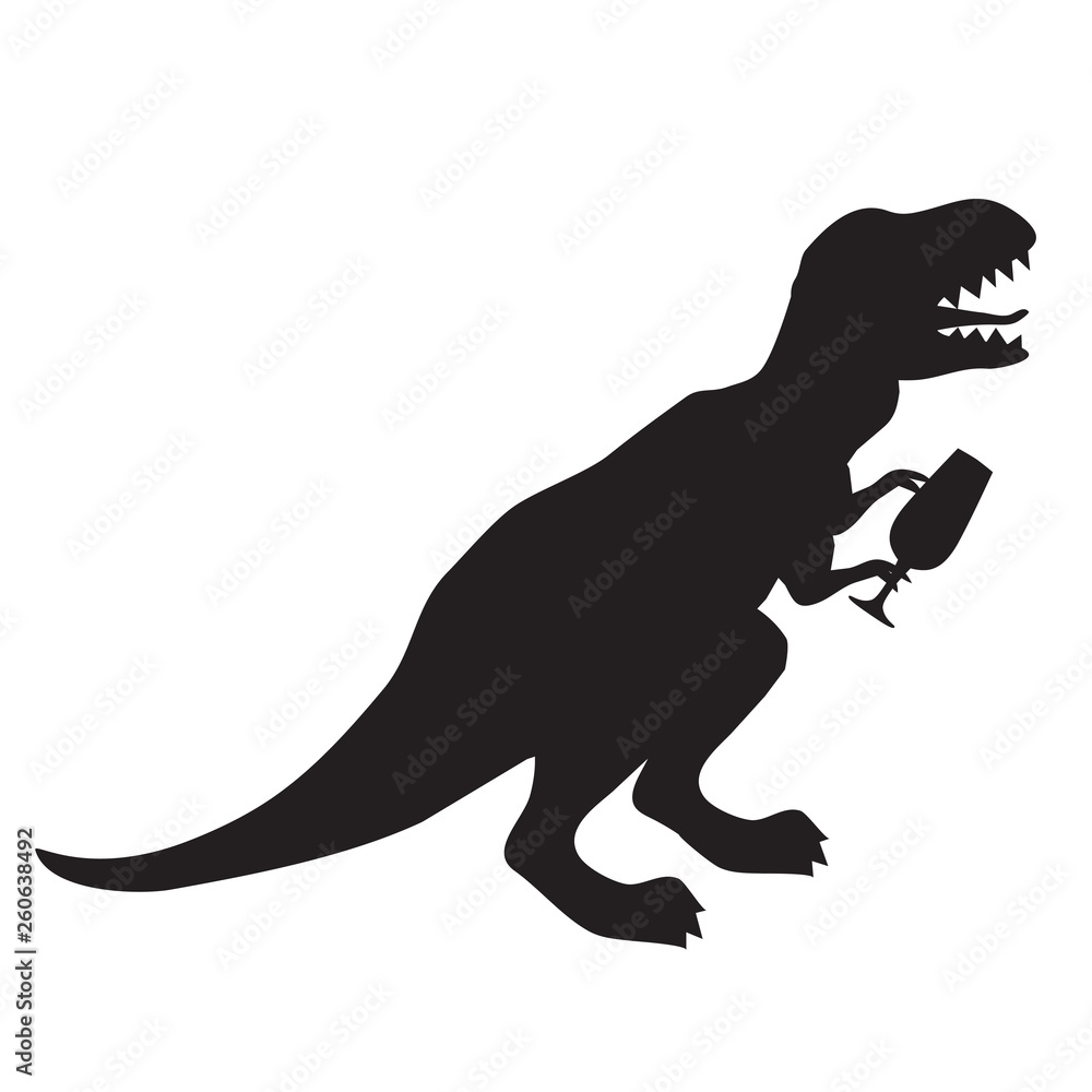 Party animal dinosaur silhouette image