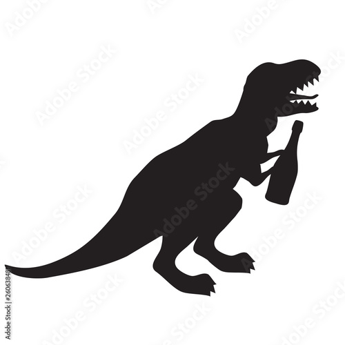 Party animal dinosaur silhouette image