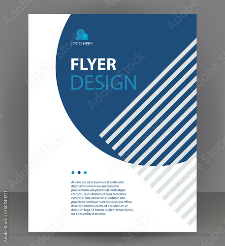 Flyer brochure  cover layout design print template  light blue pamphlet vector illustration
