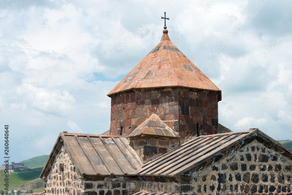 Sevan, Armenia - Jun 07 2018- Sevanavank Monastery. a famous Historic site in Sevan, Gegharkunik, Armenia. Sevan, Armenia - Jun 07 2018- Sevanavank Monastery. a famous Historic site in Sevan, Gegharkunik, Armenia.
