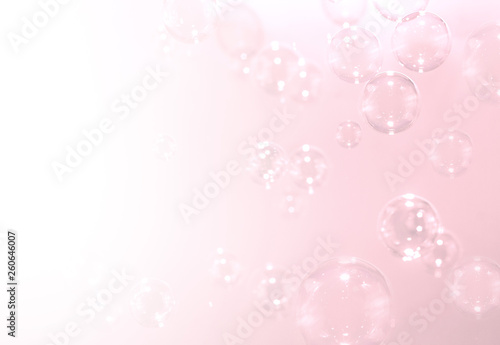 bubbles on pink background.