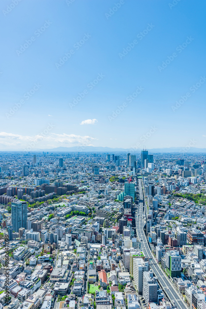 春の東京風景 Tokyo city skyline , Japan