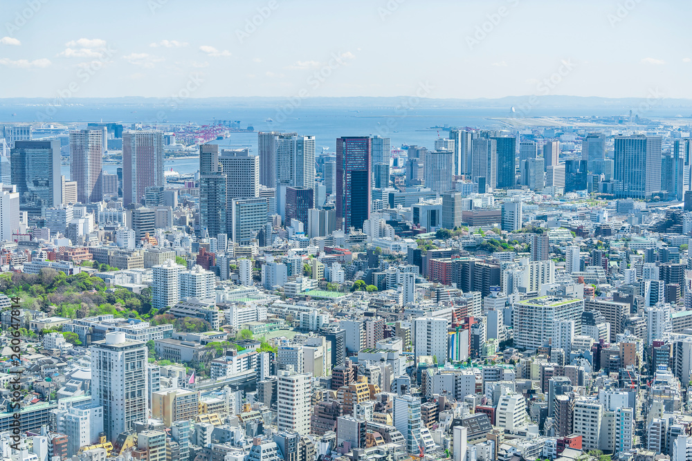 Fototapeta premium 春の東京風景 Tokyo city skyline , Japan