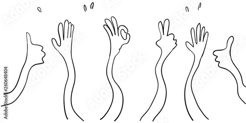 applause hand drawn doodle sketch vector