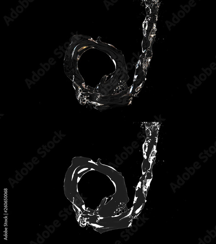 3D illustration of a water flow