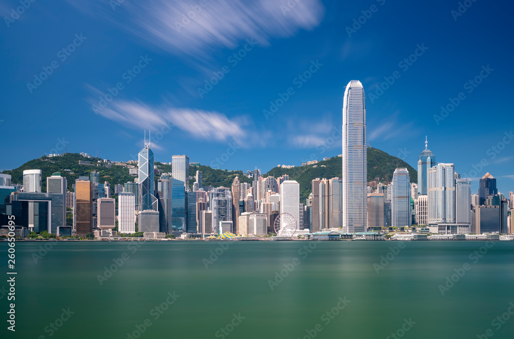 Obraz premium hong kong city skyline