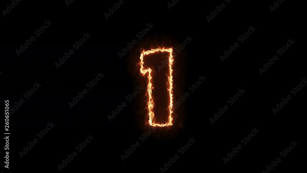 Burning Number 4k Animation Fire Number Burning Number 4k Animation Fire Number