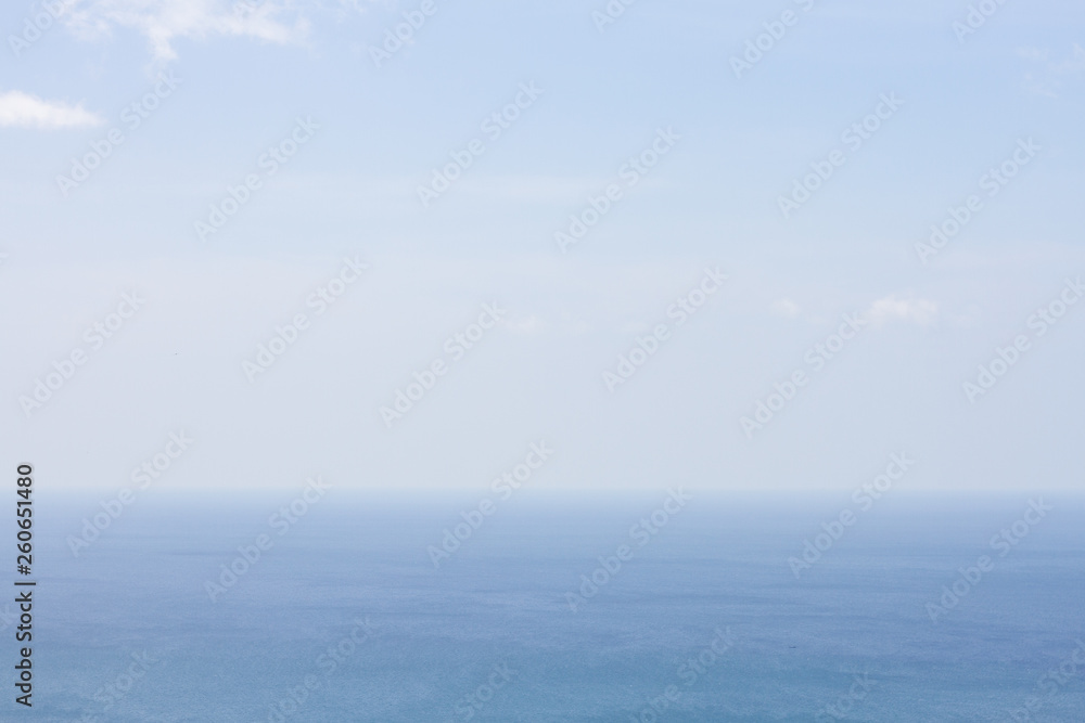 Fototapeta premium sky and sea separation strip. from high.