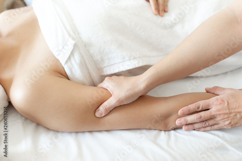 Thai massage body care arm massage and spa treatments at beauty spa salon