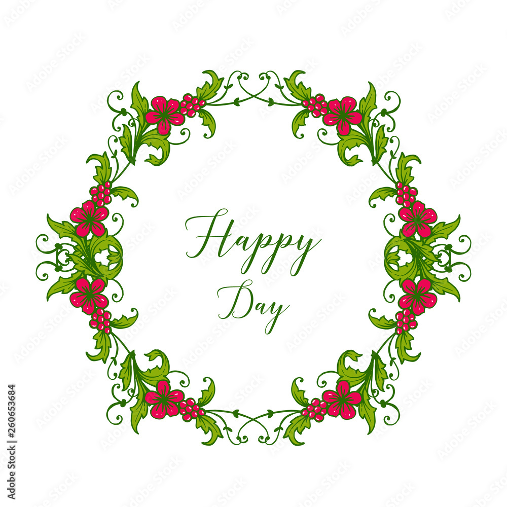 Vector illustration design floral frame for banner greeting card happy day Vector illustration design floral frame for banner greeting card happy day
