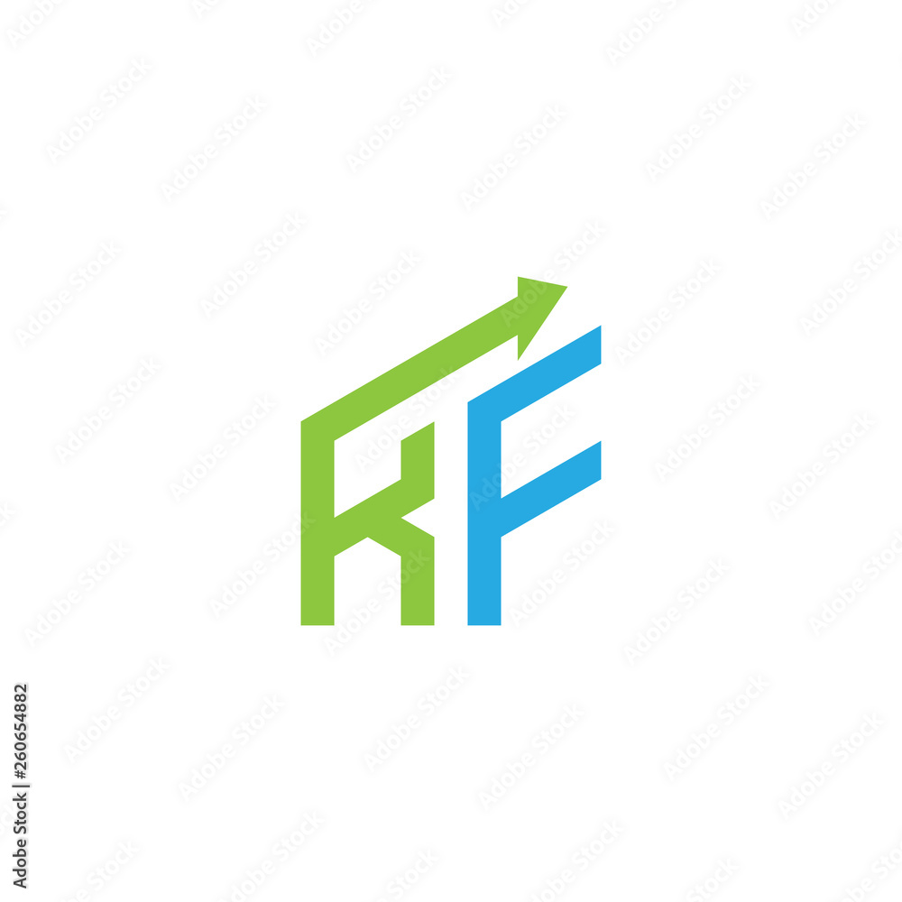 initial letter logo with growing arrows initial letter logo with growing arrows