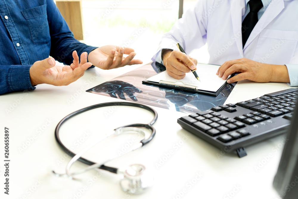 professional brain doctor give a counselor to the patient professional brain doctor give a counselor to the patient
