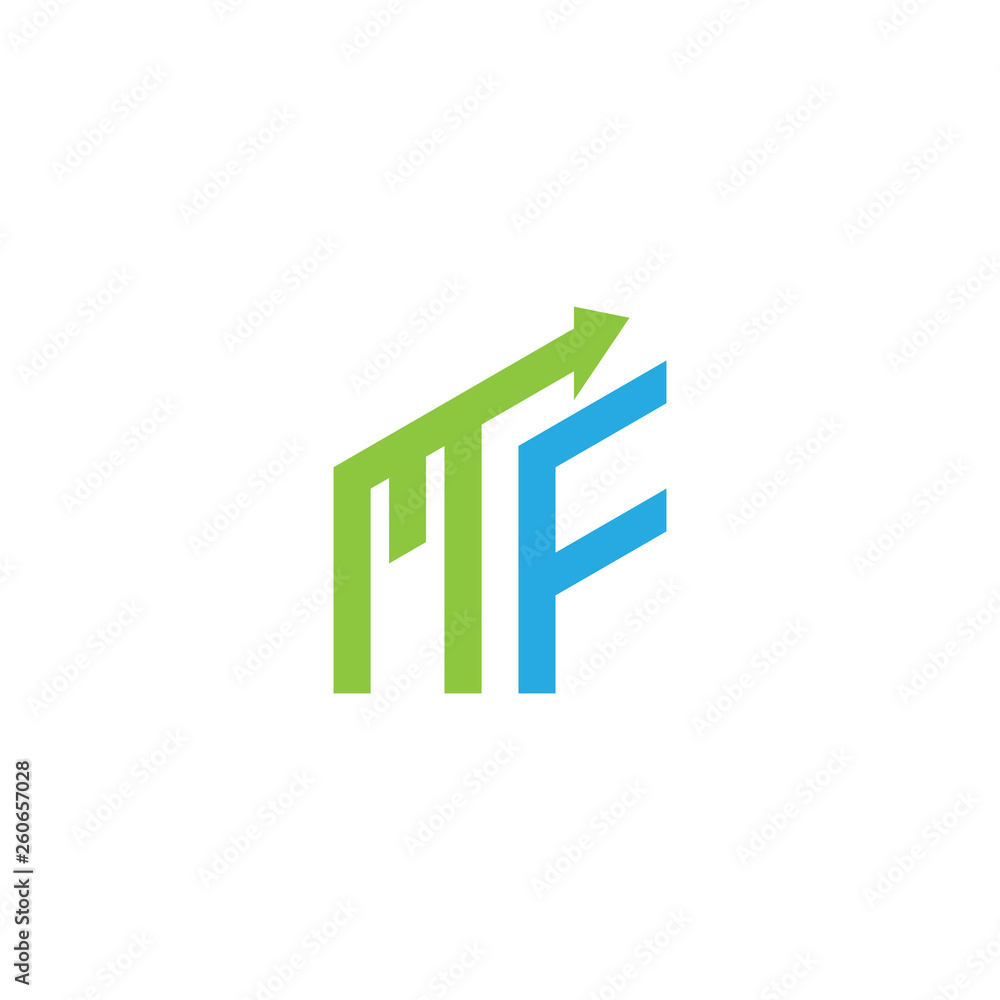 initial letter logo with growing arrows initial letter logo with growing arrows