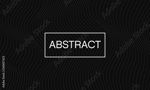Abstract line wave black vector background